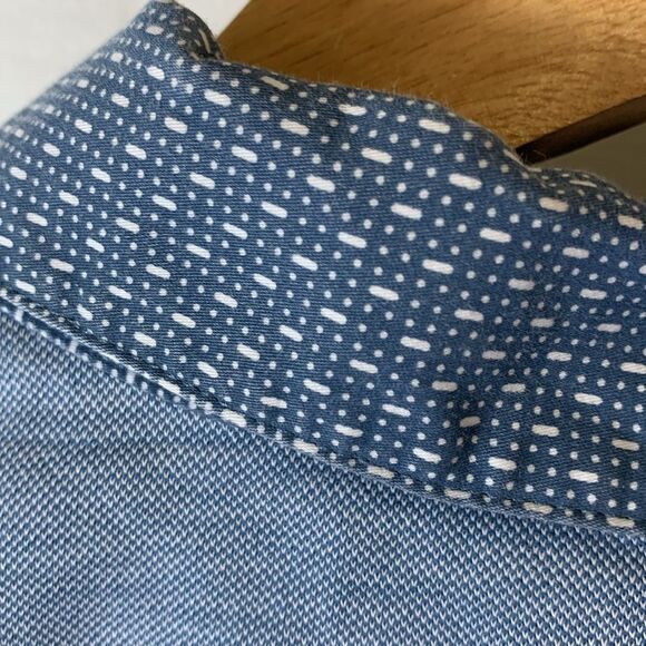 Ted Baker Blue Frend Polka Dot Collar Short Sleeve Polo Shirt Size 4 (US L) - Picture 10 of 13